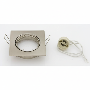 10pcs Spots encastrés carrés modernes réglables pour intérieur LED Gu5.3 Nickel satiné 6000K Aluminium encastré SAA Bureau - Product Image 1