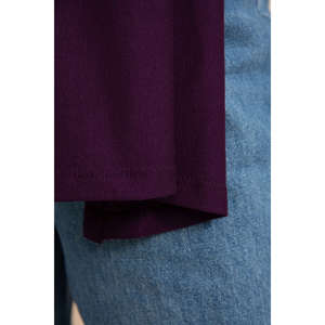 Écharpe en coton - Prune - Prune - Product Image 5