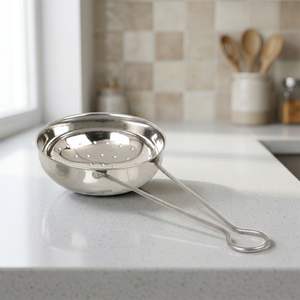 Passoire de cuisine en acier inoxydable avec poignée en fil métallique - Écologique Mayur Exports 20 cm - Product Image 3