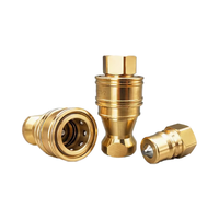 Raccord rapide hydraulique KZD en laiton, auto-étanche, pour conduites d'huile haute pression, systèmes hydrauliques et pneumatiques