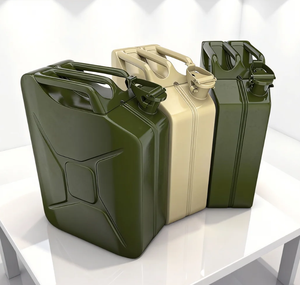 Bidon d'essence en métal de 5 litres, 10 litres, 20 litres pour le diesel, la benzin, avec <span class=keywords><strong>bec</strong></span> flexible - Product Image 1