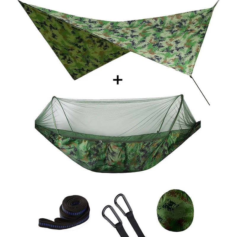Quick Open Foldable Nylon Camping Hammock