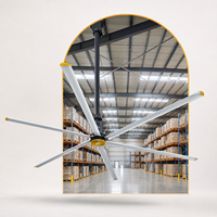 Ventilateur de plafond industriel HVLS de 7,3 m (24 pi) à 6 pales en alliage d'aluminium, débit d'air élevé de 930 000 m³/h, ventilateur à aimant permanent pour entrepôt