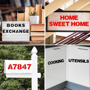 Pochoirs de <span class=keywords><strong>peinture</strong></span> <span class=keywords><strong>alphabet</strong></span> en plastique réutilisables de 2 pouces 36pcs Pochoirs de lettres et de chiffres pour le bricolage, la décoration et la <span class=keywords><strong>peinture</strong></span> murale en bois. - Product Image 4