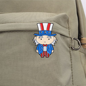 250e verjaardag VS emaille pinset patriotische ster Oom Sam en vlag broche voor decoratie op Onafhankelijkheidsdag - Product Image 4