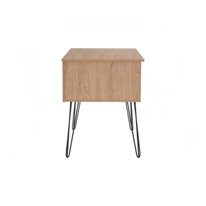 Modern Industrial Oak Colour SAMOS Working Desk with Metal Legs Compact Computer Desk for Home Office and Student Study Area - Product Image 4