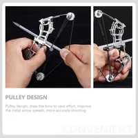 12 Set enfants arbalète jouet métal arc modèle en acier inoxydable arc flèche Miniature arbalète