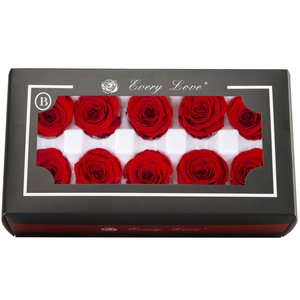 PRB14 <span class=keywords><strong>Mejor</strong></span> <span class=keywords><strong>calidad</strong></span> hecho a mano Real Touch Preserved Rose Head Flower Sweet 4CM Rose para la graduación Navidad Acción de Gracias - Product Image 1