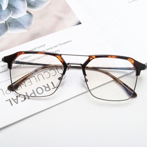 <strong>Bril</strong> Frames Fengchao Fabrikant Half Wenkbrauw Metalen Vierkante Optische Frames <strong>Bril</strong> Anti Blauw Licht <strong>Bril</strong> Voor Unisex - Product Image 3