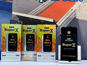 Protector de pantalla de vidrio templado antiestático Super X OG <span class=keywords><strong>ESD</strong></span> de gran curvatura 3D, película transparente HD para iPhone 17 16 para Samsung - Product Image 2