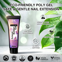 Kit d'extension d'ongles en gel UV Makeauty 15ml, non toxique, sans CPNP, ensemble artistique avec lampe LED pour usage professionnel et DIY