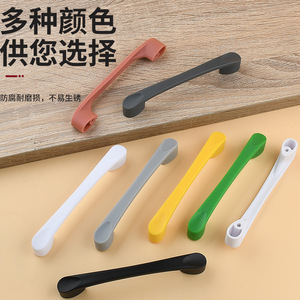 Furniture Handle Plastic Bar Shape 96mm Hole Spacing Antirust Drawer Cabinet Door Minimalist Design - Product Image 1