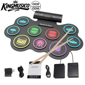 <span class=keywords><strong>Batterie</strong></span> électronique portable enroulable avec Bluetooth et MIDI, haut-parleurs doubles, <span class=keywords><strong>batterie</strong></span> d'entraînement rechargeable pour enfants et débutants - Product Image 5