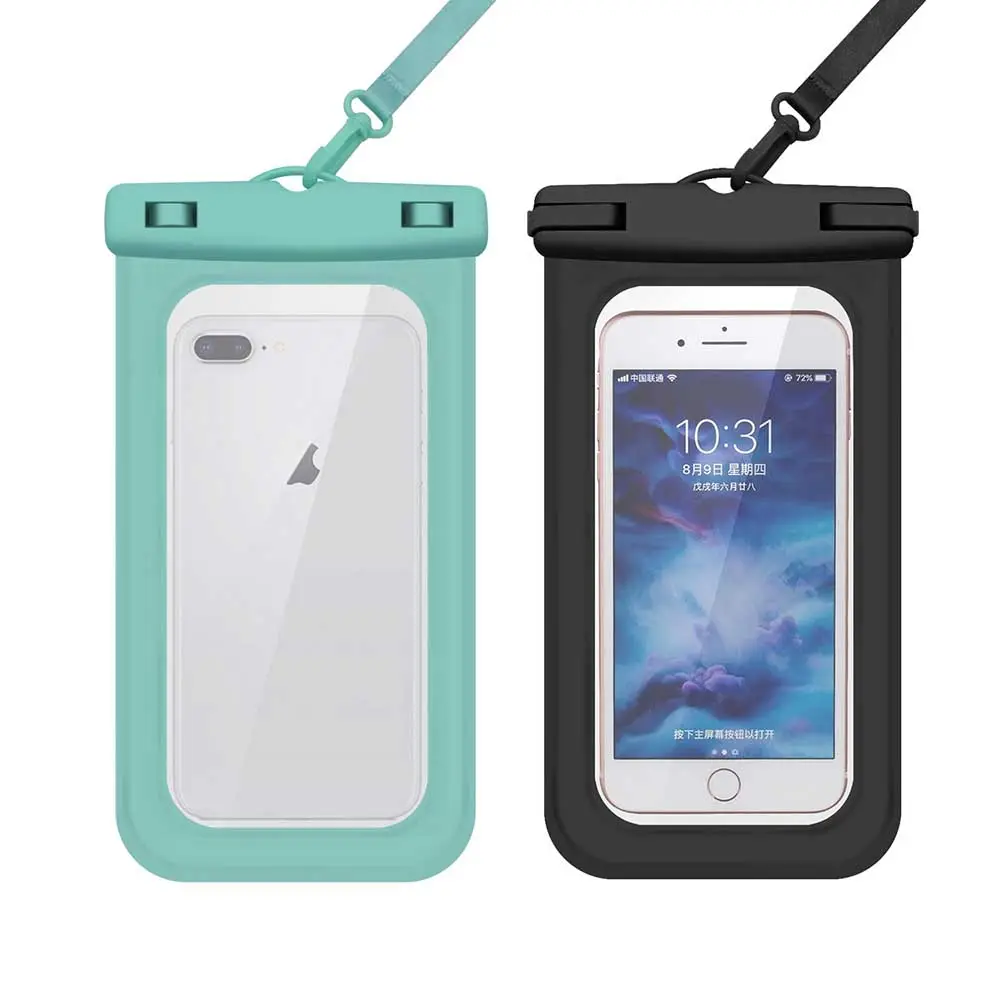 Hot sale universal swimming waterproof cell phone case Diving PVC waterproof mobile phone case For iphone