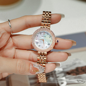 Reloj de Pulsera Minimalista y Elegante para Mujer, con Cristales de Imitación, Resistente al Agua, con Correa de Cuero - Product Image 2