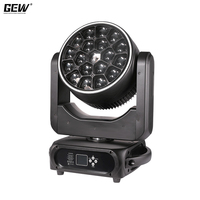 Projecteur LED mobile Bee Eye 19x40W RGBW 4-en-1 DMX512 avec zoom et anneau halo pour spectacles sur scène
