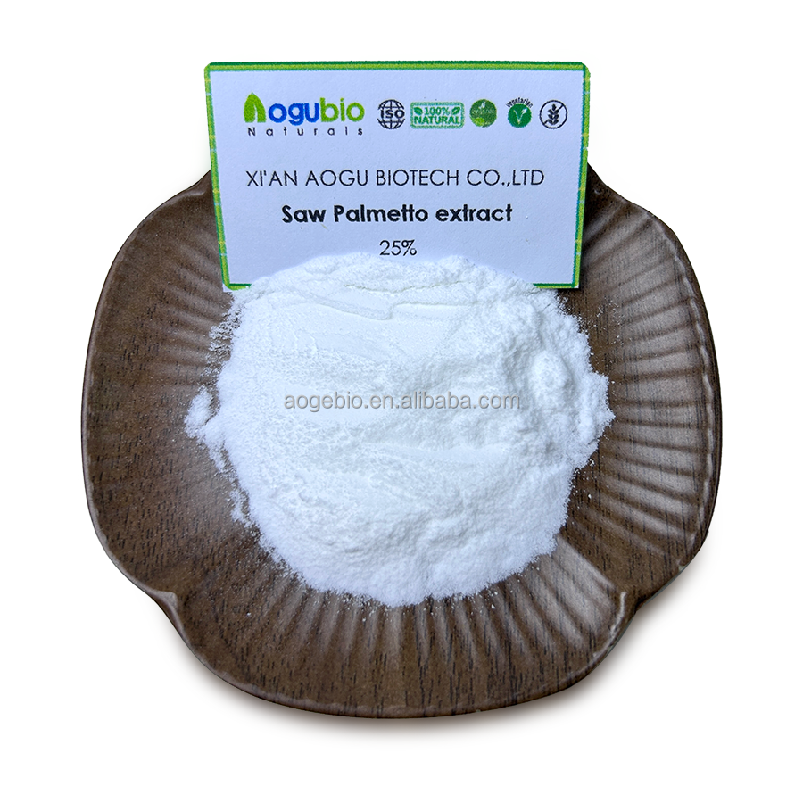 Aogubio, поставка, пила, экстракт пальметто, оптовая цена, жирные кислоты, 25% 45% пила, экстракт плодов пальметто, порошок, экстракт Пальметто