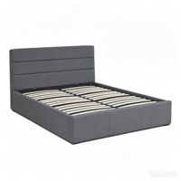 Lit double en bois rembourré avec cadre capitonné, collection 2026, design de créateur