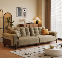 Canapé en chenille à mousse multicouche haute résilience - un ensemble de canapés modulaires durables, idéal pour les projets d'appartements de luxe