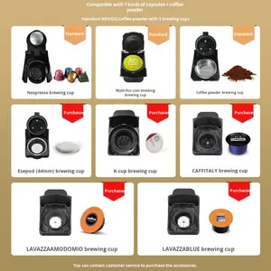 Italian Portable Capsule <b>Coffee</b> <b>Machine</b> for Commercial Household Use American Style Pot Plastic Cross-Border Espresso M - Product Image 5