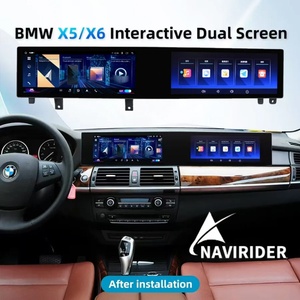 วิทยุติดรถยนต์ระบบ Android 13 หน้าจอโค้งคู่ขนาด 21 นิ้ว สำหรับ BMW X5 X6 ปี 2007-2017 รุ่น F10 F11 E70 E71 E72 พร้อมระบบนำทาง GPS และเครื่องเล่นมัลติมีเดีย - Product Image 1