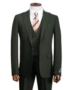 65% poliéster 35% viscosa caqui traje para hombre con chaleco moderno Slim Fit elegante traje para bodas negocios y eventos formales - Product Image 1