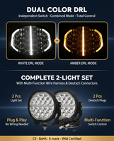 Par de Luces LED de 9 Pulgadas y 150 W para Camionetas, Compatibles con Baje Designs LP9 Pro KC HiLiTES Rigid 360 Jeep Wrangler