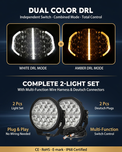Par de Luces LED de 9 Pulgadas y 150 W para Camioneta, Compatibles con Baja Designs LP9 Pro KC HiLiTES Rigid 360 Jeep Wrangler - Product Image 5