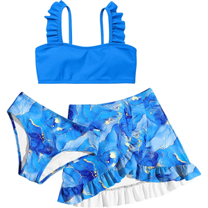 Traje de Baño para Niña, Diseños Personalizados, Hermoso Traje de Baño de 3 Piezas para Niña, Venta al por Mayor de Fábrica, Traje de Baño de Alta Calidad, Bikini para Niñas - Product Image 3