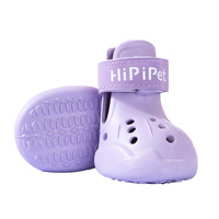 Chaussures Sabots Légères et Résistantes à l'Abrasion pour Chiens EVA, Lot de 4, Antidérapantes, Respirantes, avec Sangle Réfléchissante pour la Sécurité Nocturne