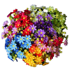 QSLH-Bouquet de fleurs de chrysanthème V798, décoration de Table pour mariage, Simulation de marguerites, petites pâquerettes - Product Image 1