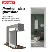Miroir d'intérieur design moderne en verre dissimulé sur rail système de porte coulissante rail fantôme salle de bain cadre en aluminium chambre magique