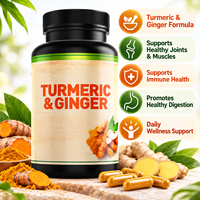 Capsules de Curcuma et Gingembre OEM ODM, Curcumine, ACV, BioPerine, Soutien Digestif, Articulaire et Immunitaire, Complément Sans Produits Laitiers