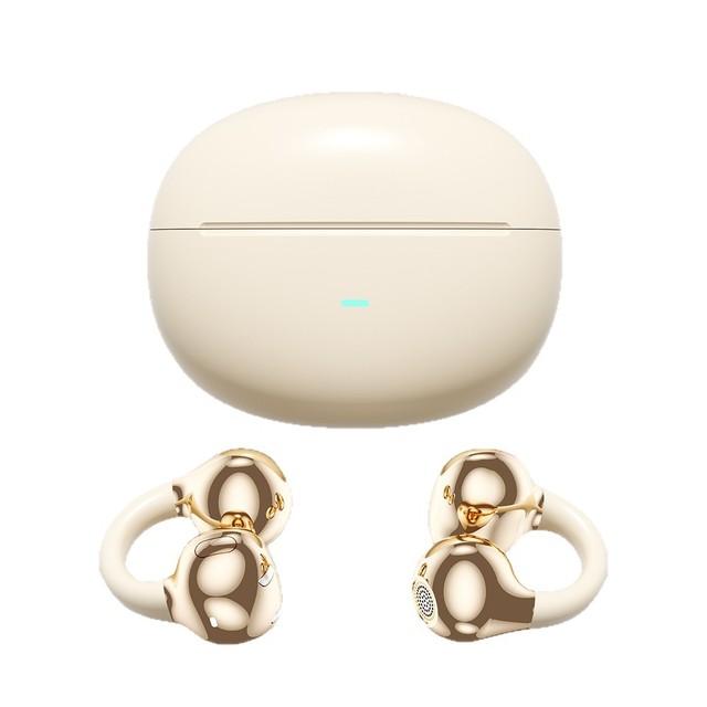 For 6.0 Bone-Conduction Ear Clip Style Wireless Earphones Active Noise Cancellation (ANC) Voice Control 3 Hours Playtime
