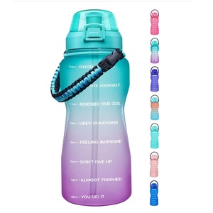 Botella Deportiva de Plástico de 3.78L (1 Galón), Material PETG, Gran Capacidad, Personalizable, Libre de BPA, con Marcador de Tiempo - Product Image 1