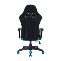 Chaise de jeu noire et bleue avec appui-tête et coussin lombaire Stock rentable pour le bureau ou les jeux Produit informatique