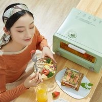 Mini four électrique multifonctionnel en acier inoxydable 10L four grille-pain domestique pour la cuisson et la cuisson à la vapeur boîtier métallique