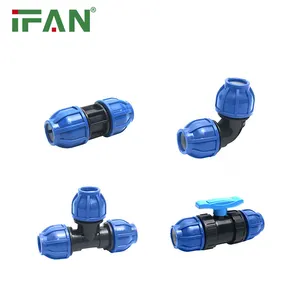 IFAN Reliable Supplier HDPE Compression Fittings Water Irrigation Fittings PE Pipe Fittings