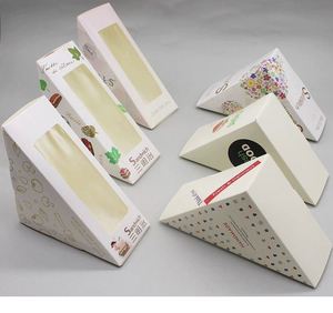 กล่องแซนวิชแบบใช้แล้วทิ้งพร้อมหน้าต่างใส กล่องบรรจุภัณฑ์อาหารแบบนำกลับบ้านสำหรับเค้กและขนมปัง - Product Image 2