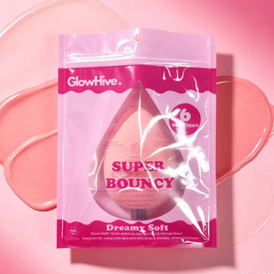 Sac refermable en plastique transparent imprimé sur mesure avec trou de suspension et fenêtre en forme de larme pour emballage de maquillage et cosmétiques - Product Image 1