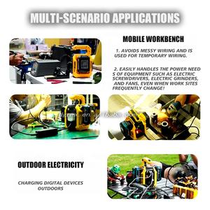 Convertisseur de puissance 500W pour batterie Li-ion <span class=keywords><strong>Makita</strong></span> 18V, convertisseur à onde sinusoïdale pure 18V vers 120V/220V avec lumière LED pour le camping en plein air - Product Image 5