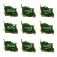 Stock Souvenir Broche Épinglette Insigne Métal Émail Arabie Saoudite Fête Nationale Épingle Arabie Saoudite Épinglette