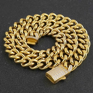 Cadena Cubana de Acero Inoxidable con Micro Pavé de Circonitas, Collar de Eslabones Cubanos al por Mayor, Joyería Hip Hop para Fiestas - Product Image 3