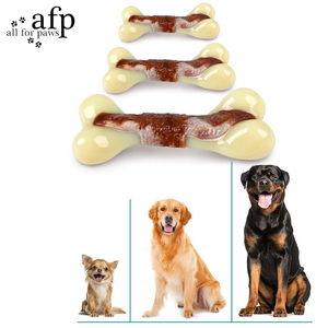 AFP isırmaya dayanıklı güçlü çiğnemek sopa köpek çiğnemek kemik S/M/L boyutu süper naylon sığır lezzet kemik köpek çiğnemek oyuncak agresif Chewers için - Product Image 1
