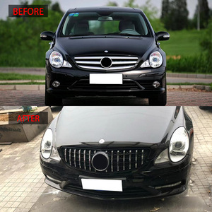 กระจังหน้ารถเมอร์เซเดส-เบนซ์ R-Class W250 สีดำ ABS พร้อมแถบสีเงิน สำหรับเปลี่ยนกันชนหน้า ปี 2007-2010 - Product Image 2