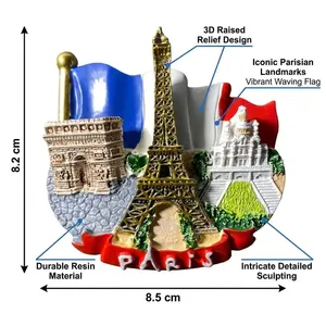 Vente en gros mixte, aimants <span class=keywords><strong>de</strong></span> réfrigérateur 3D personnalisables, souvenirs touristiques <span class=keywords><strong>de</strong></span> voyage, collection cadeau, Europe, France, Paris, Nice, <span class=keywords><strong>Strasbourg</strong></span> - Product Image 2