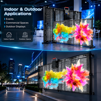 Écran LED transparent intérieur/extérieur P3.91 P7.82, affichage LED couleur pleine, vitrine publicitaire, mur vidéo