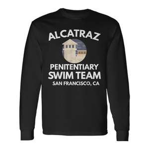 Camiseta de manga larga del equipo de natación de la Penitenciaría de Alcatraz, San Francisco, California - Product Image 1