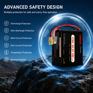 Batterie de drone FPV OEM 17Ah 53.2V 10C haute capacité pour vols de drones industriels longue durée et sortie stable - Product Image 2