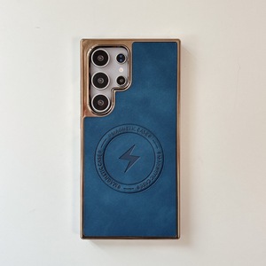 Funda de teléfono magnética para Samsung <span class=keywords><strong>Galaxy</strong></span> S25Ultra, funda protectora de piel de oveja galvanizada S24 - Product Image 6